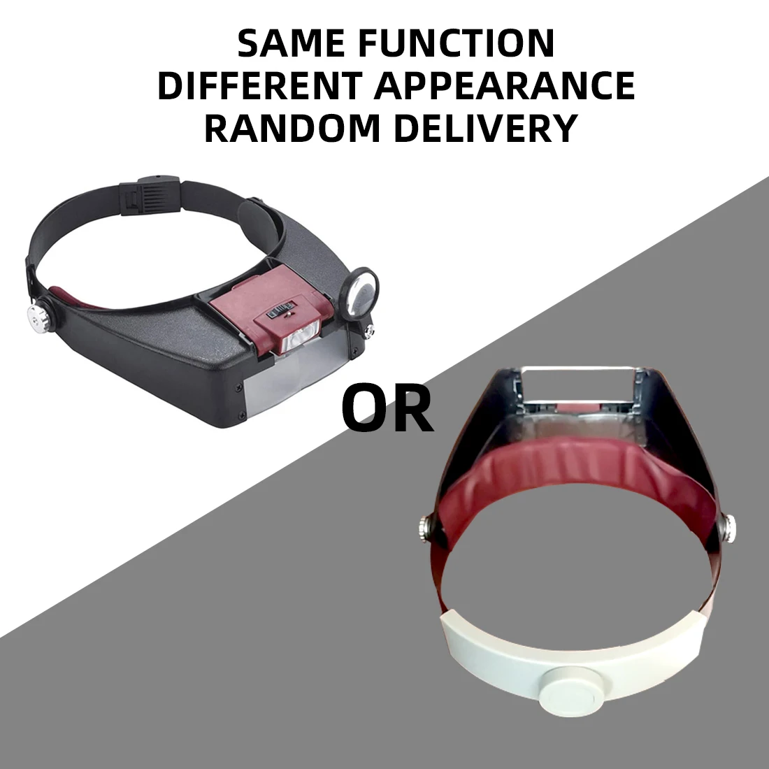

Headband 1.5X 3X 6.5X 8X Magnifier Loupe Head Magnifying Glass Lens Jewelry Watch Repair Watchmaker Magnifier with 2 LED Light