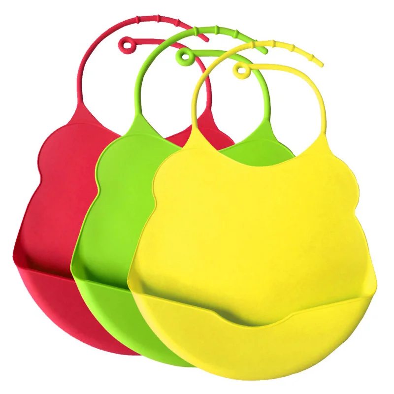 Детские нагрудники Easi водонепроницаемый мягкий силиконовый слюнявчик крошек