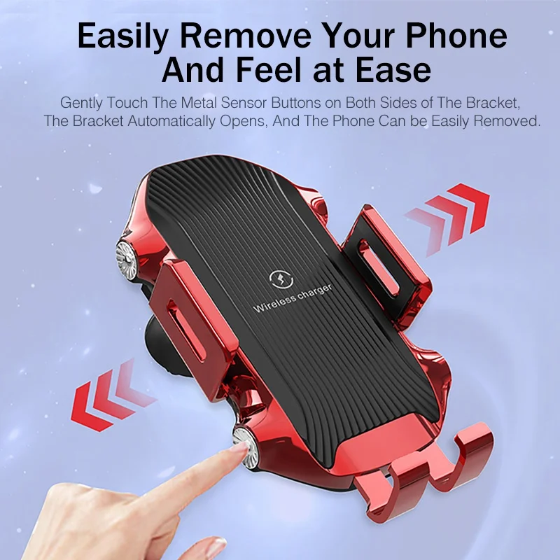 YKZ Qi автомобильное беспроводное зарядное устройство для iPhone Xs Max Xr X samsung S9 10 Вт