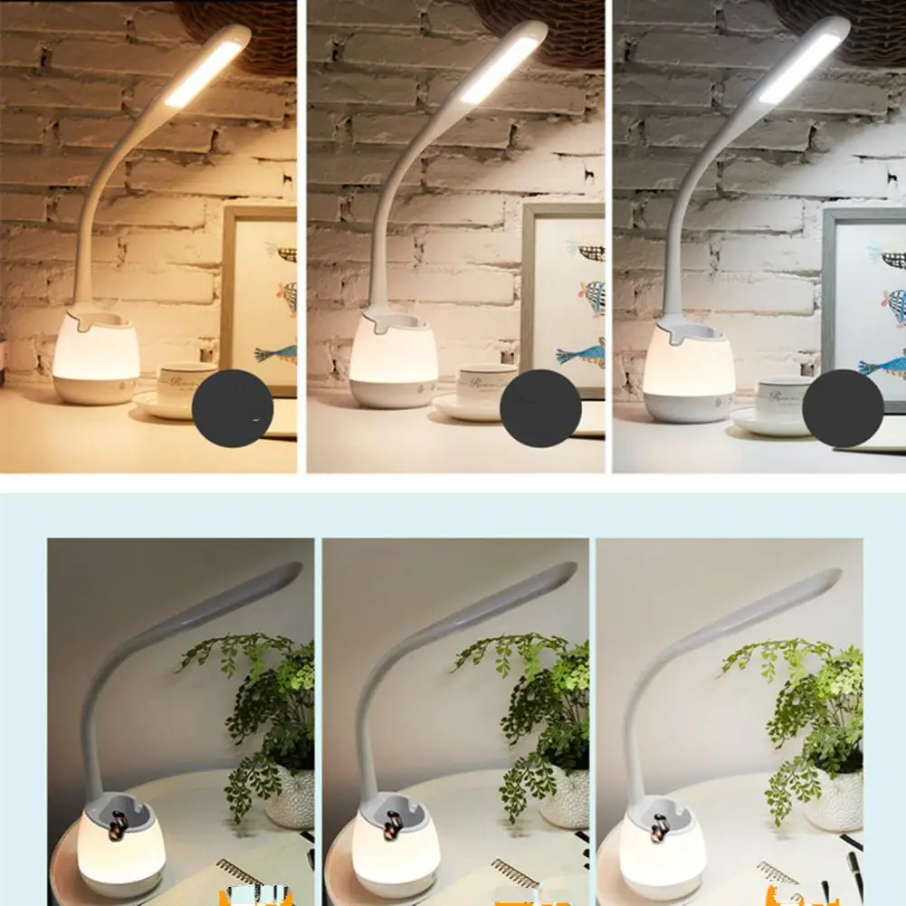USB Перезаряжаемый светодиодный настольная лампа с сенсорным затемнением