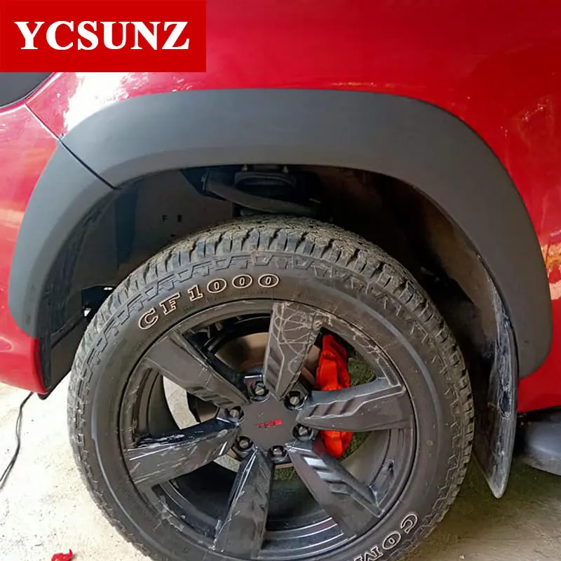 

Injection ABS Fender Flares Mudguards Wheel Arch For Toyota Hilux 2016 2017 2018 2019 Double Cabin Slim Black