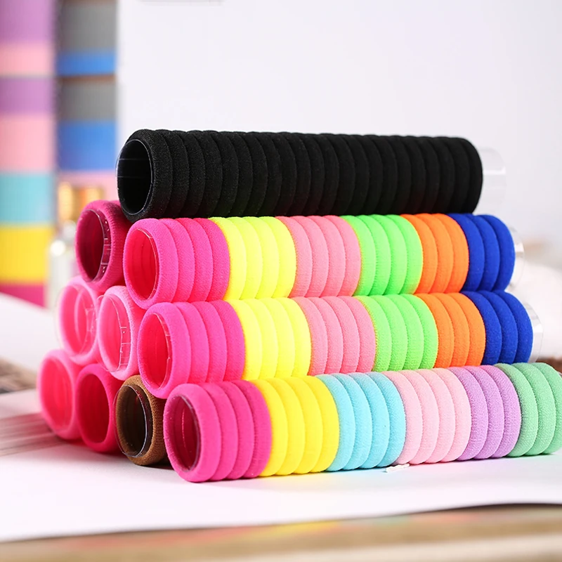 

100Pcs High Elastic Hair Bands for Women Girls Hairband Ponytail Holder Rubber Band Gum Hair Ties Scrunchies Hair Accessories