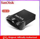Флеш-накопитель SanDisk ULTRA FIT CZ430, USB 100%, 64 ГБ, 32 ГБ, 16 ГБ, оригинальный флеш-накопитель USB3.0, официальная проверка