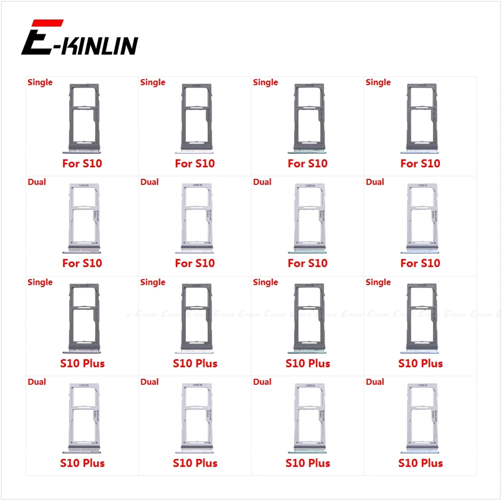 

Лоток для Micro SD Sim-карт, гнездо, адаптер, разъем, считыватель для Samsung Galaxy S10 Plus G975 G973, запасные части для держателя контейнера