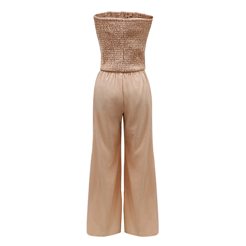 Пикантный Топ без рукавов Модный женский длинный комбинезон летний однотонный