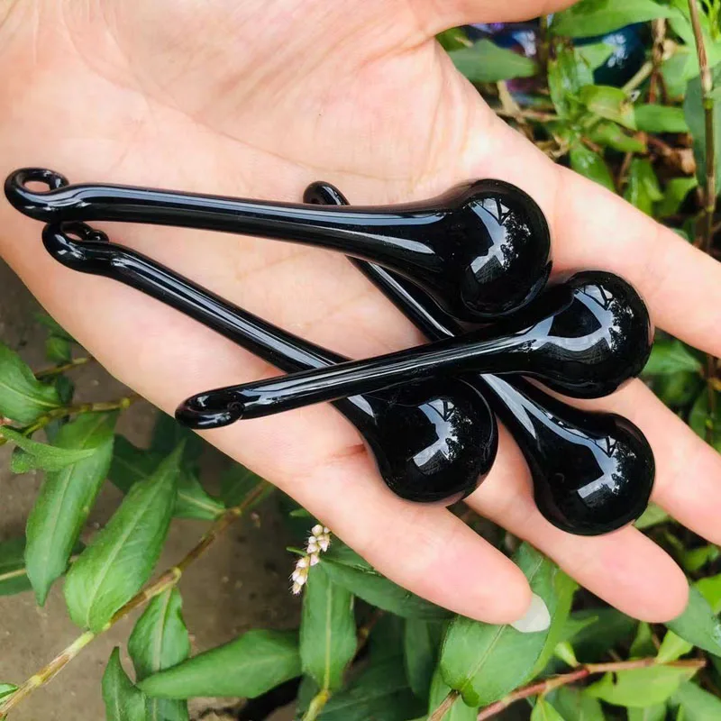 4 шт. Гладкие Черные Хрустальные шарики 80 х25 мм | Лампы и освещение