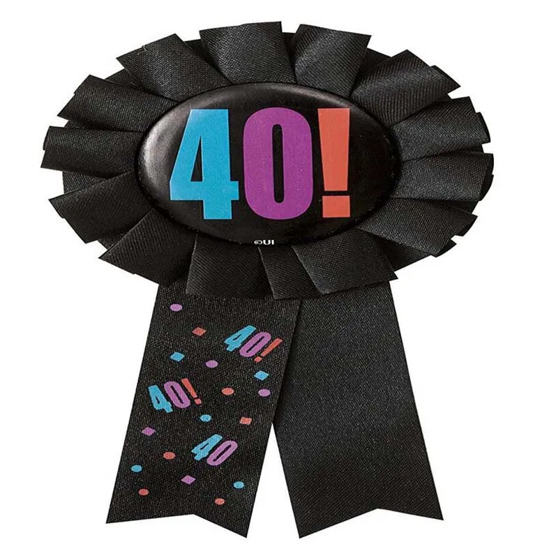 Брошь значок-розетка с лентой на день рождения 30/40/50 | Дом и сад