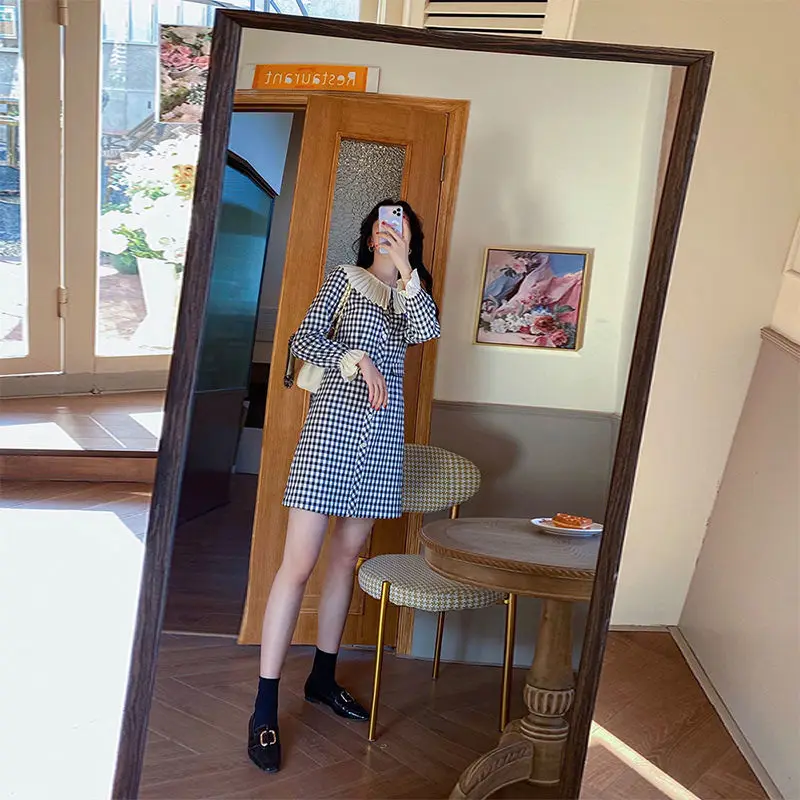 Женское платье с длинным рукавом дизайнерская нишевая юбка в стиле эпохи