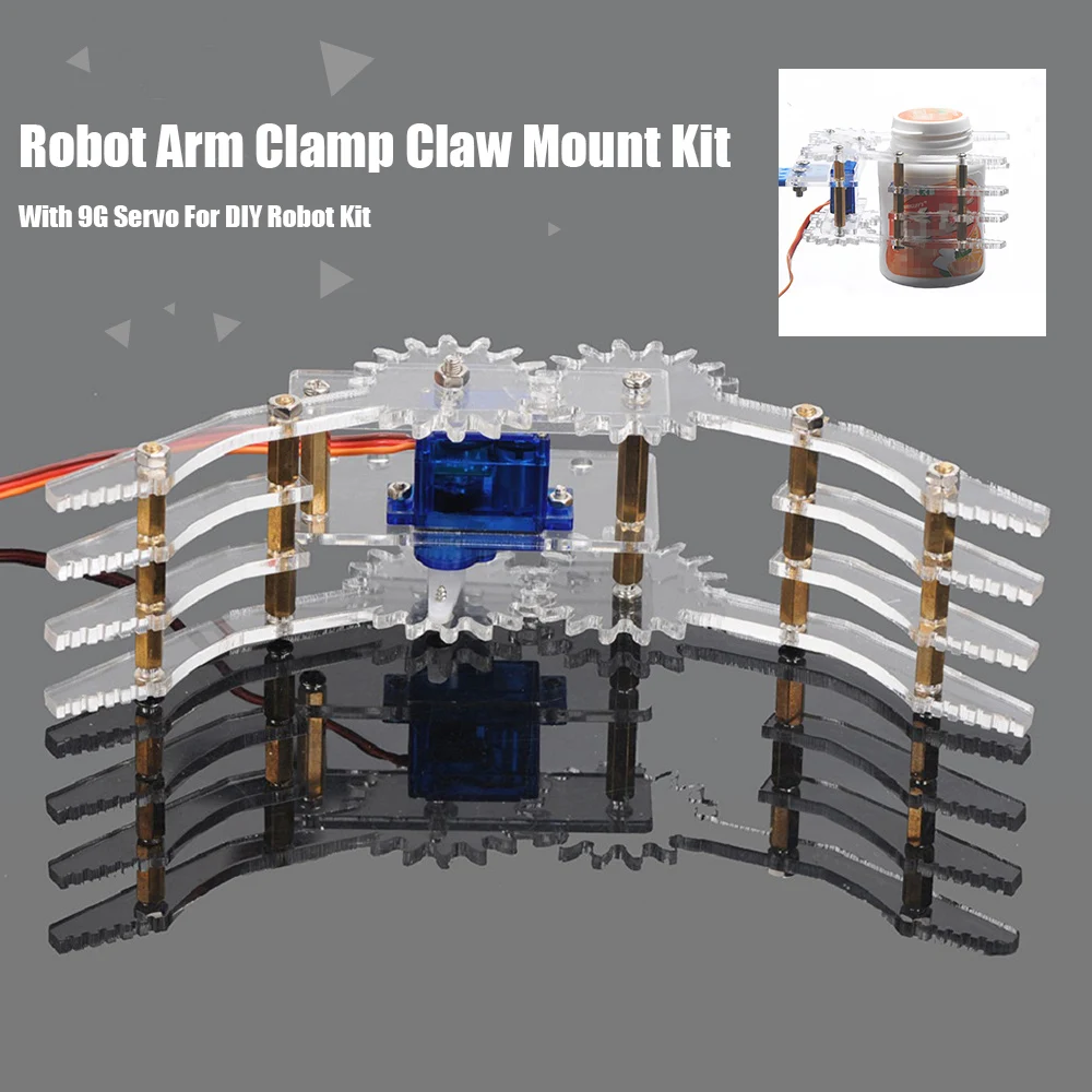 1 компл. легкая сборка акриловый робот кронштейн зажим крепление комплект с 9G