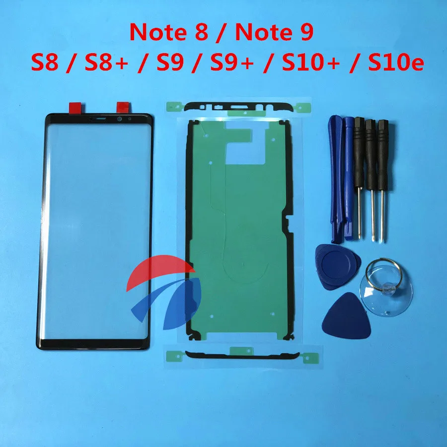 Сменное внешнее стекло для samsung Galaxy Note 8 Note 9 S8 S9 S9+ S10 Plus S10e, ЖК-сенсорный экран, переднее стекло, внешний объектив+ Инструменты