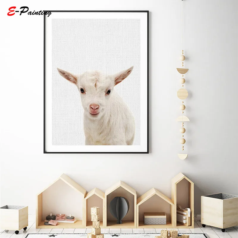 Современная Картина на холсте с изображением тигра декор для детской комнаты