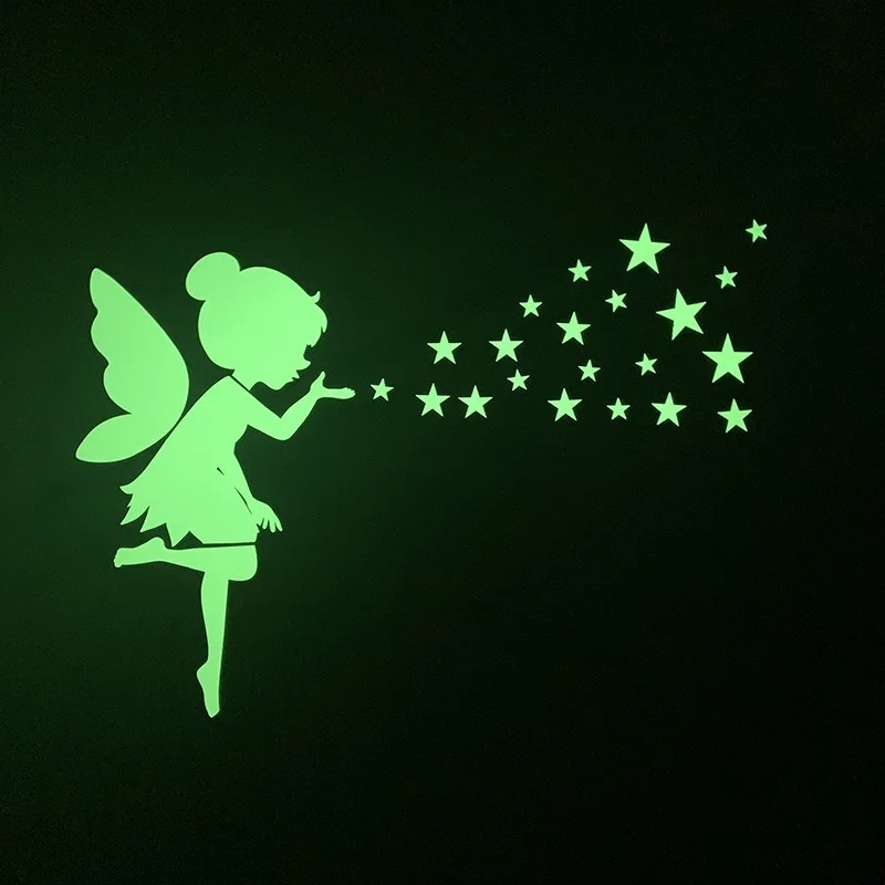 

Luminous Wall Stickers Glow In The Dark Stars Fairy Fluorescent Glow Wall Ceiling for Home Party Kids Room Decorations Decals