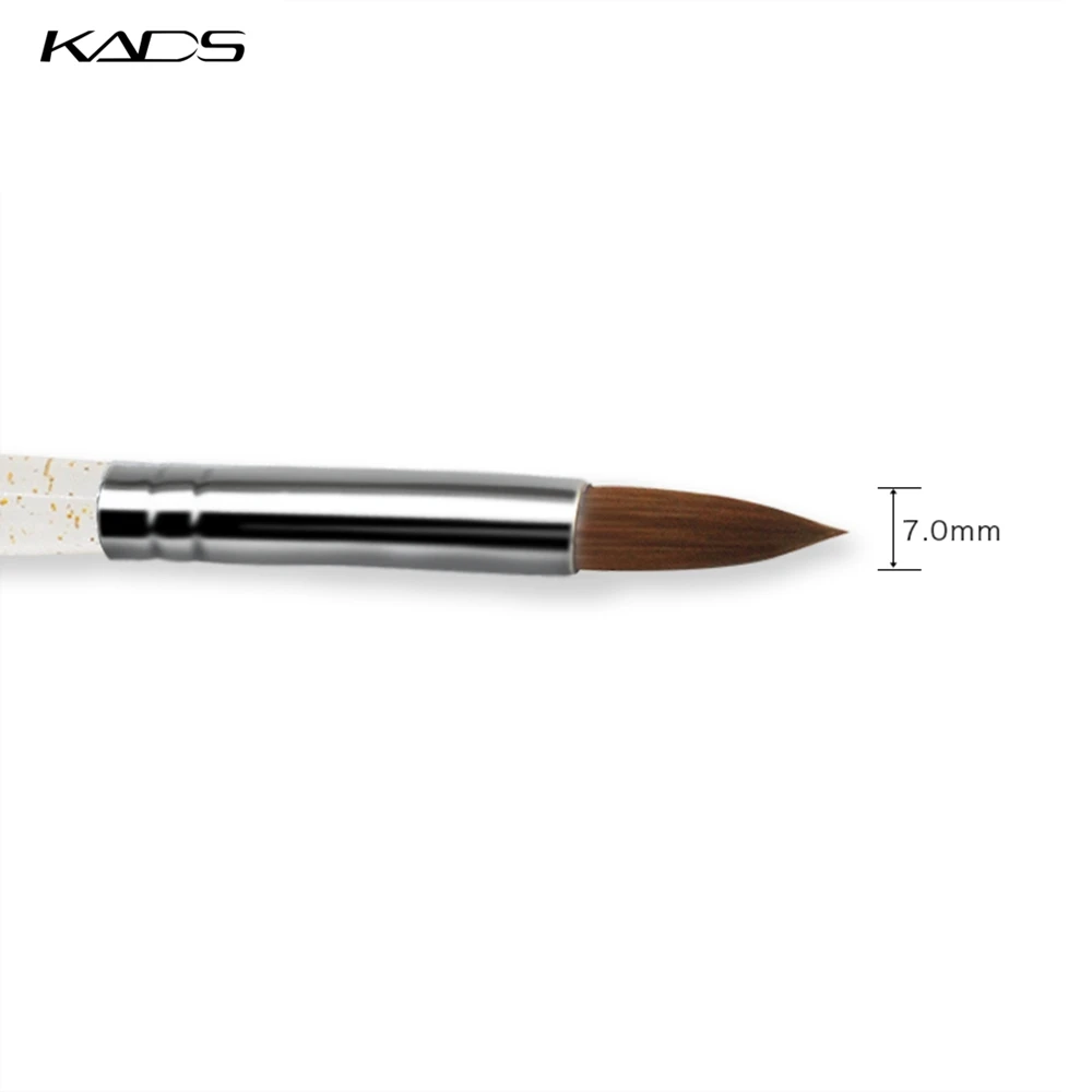 Kads Размеры 8 # черный 100% Колонок Соболь Cepillos. Профессиональных акриловых ногтей