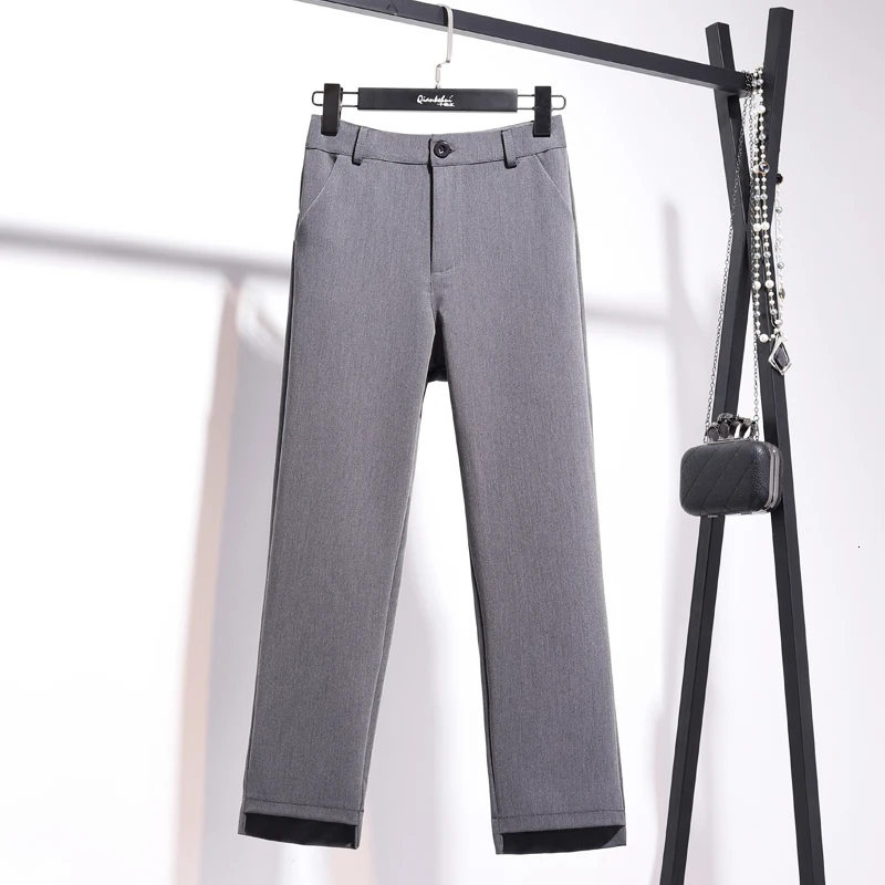[LANMREM] 2020 Spring New Products Fashion Solid Color Casual Slimming Straight Leg Pants Women PA750 |
