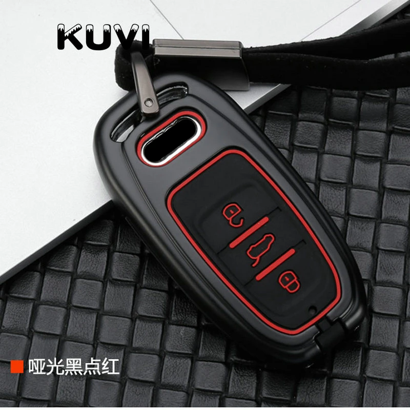 Чехол для автомобильного ключа Audi A1 A3 A4 A5 A6 A7 A8 Quattro Q3 Q5 Q7 2009 2010 2011 2012 2013 2014 2015|Футляр
