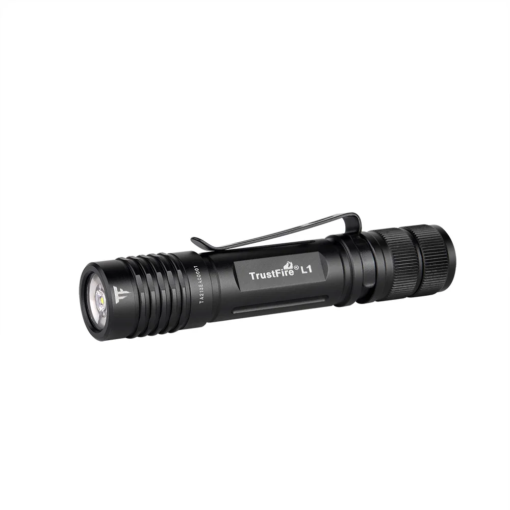 Trustfire L1 фонарь тактический EDC светодиодный фонарь с батареей AAA/10440 с зажимом, задний переключатель, наружная лампа для кемпинга, lanterna
