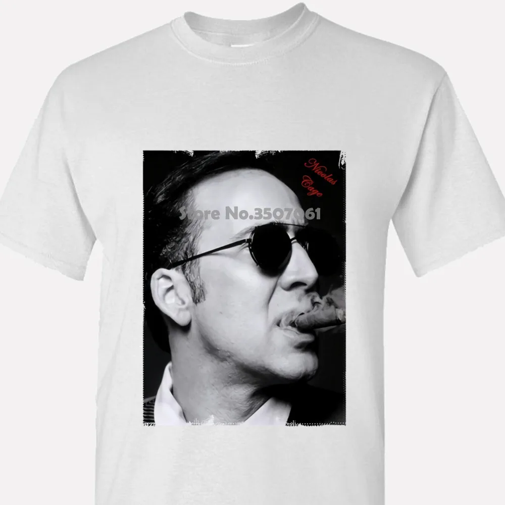 

Nicolas Cage Tshirt Mens T-shirt O-neck Fashion Casual High Quality Print T Shirt coat clothes tops