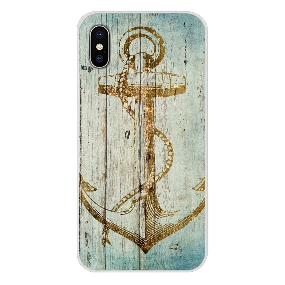For Huawei Mate Honor 5X 6X 7 7A 7C 8 9 10 8C 8X 20 30 Lite Pro Gold Wood Grain Infinity Anchor Accessories Phone Cases Covers | Мобильные