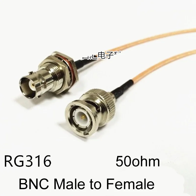 

10pcs RG316 coaxial cable 50ohm BNC male To BNC female connector Q9 CABLE 0.5m 1m 3m 5m 10m 15m