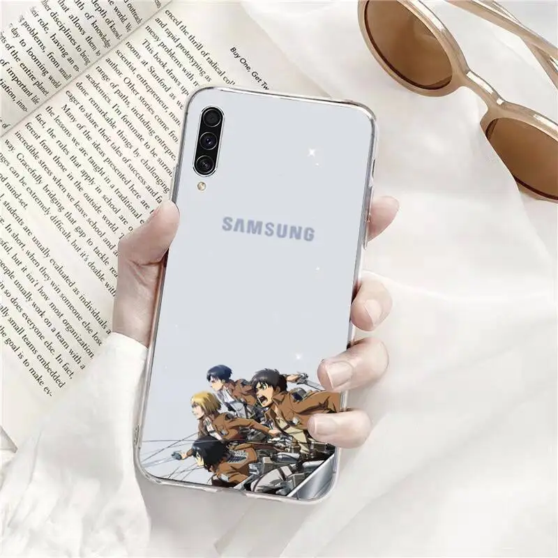

Attack on Titan Phone Case Transparent for Samsung s9 s10 s20 Huawei honor P20 P30 P40 xiaomi note mi 8 9 pro lite plus