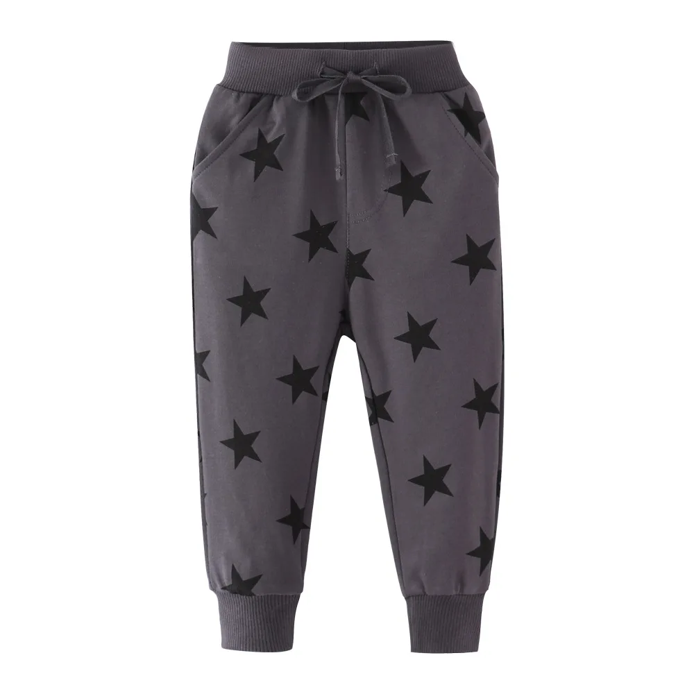 Осенне зимние детские спортивные штаны со звездами для мальчиков и | Брюки -4001287220189
