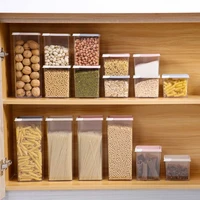 kitchen food storage containers refrigerator organizer tea bean grain spice food storage box case clear eco friendly