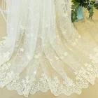 Вышитые Кружевные шторы для спальни, прозрачные, элегантные, из органзы, с цветочным рисунком, нежные, на окна, Tenda wp058C