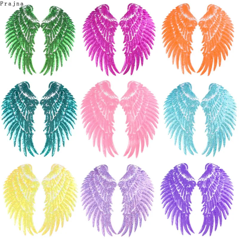 Праджня новые Крылья блестящие нашивки вышитые патчи для одежды в полоску