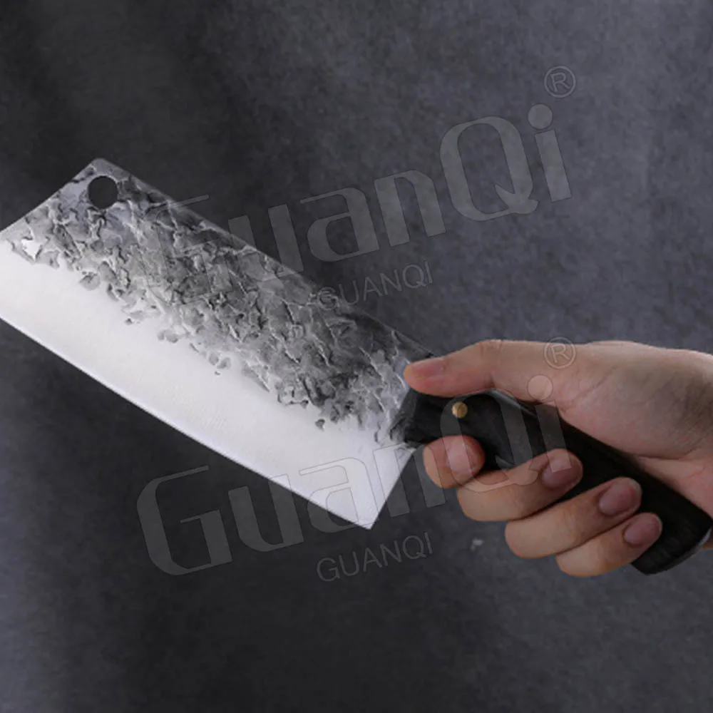 Кованый кухонный нож из нержавеющей стали острый клинок ручной работы для