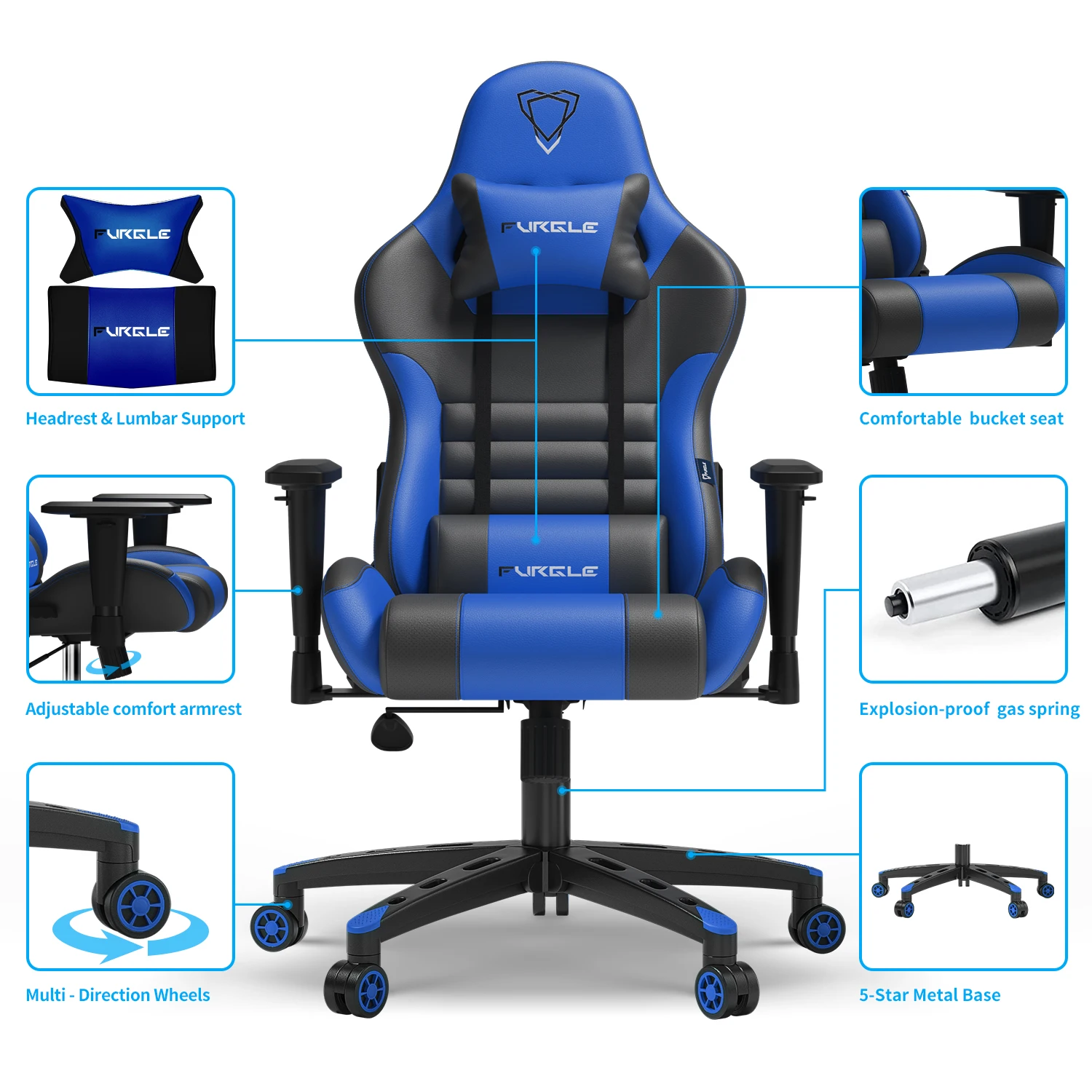 Игровые стулья Furgle офисное кресло компьютерное с высокой спинкой из