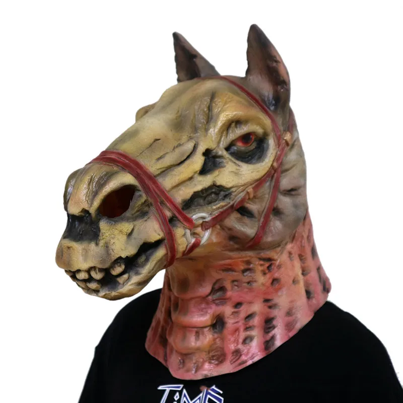 Маска лошади маска на голову Хэллоуин ужасная костюм животного кинотеатр