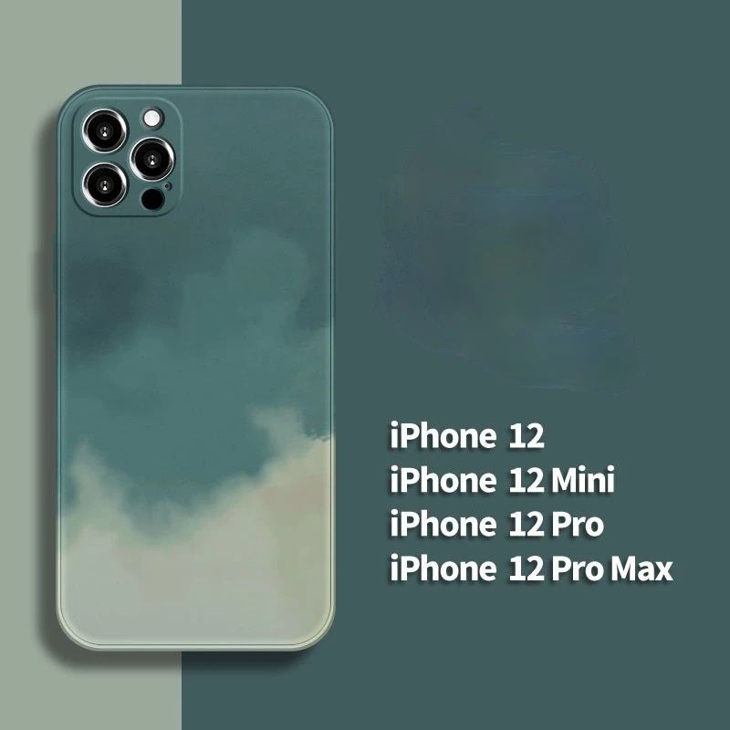 

Apple 12 Mobile Phone Case with Full Water Color Silicone Logo IPhone 11pro Max Protective XR Iphone 11 Pro Max Case