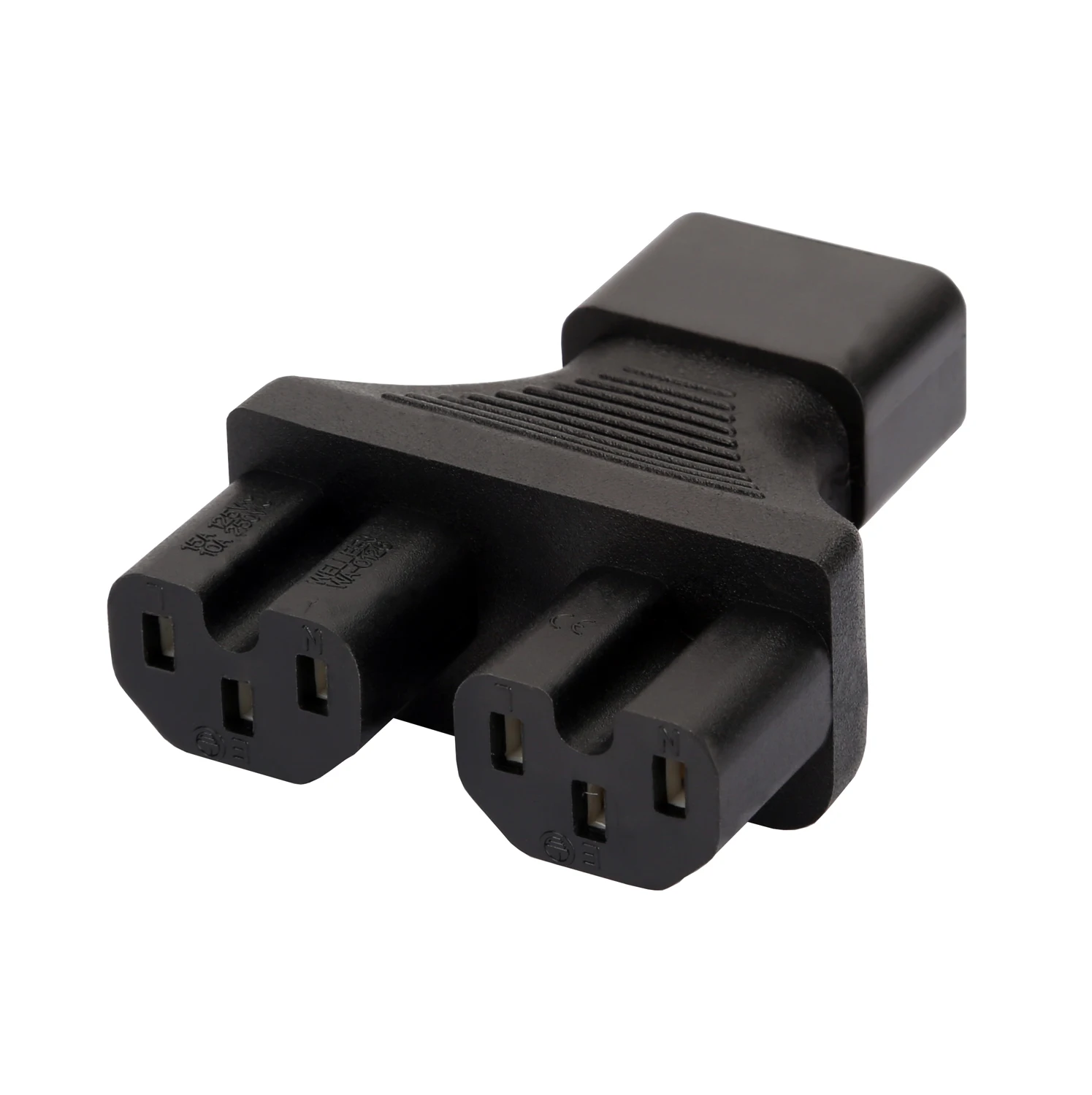 Разветвитель IEC 320 C14 на 2 * C15, адаптер питания C14 на 2xC15 Y, разветвитель IEC 320 C14 штекер на 2x C15 гнездовой адаптер