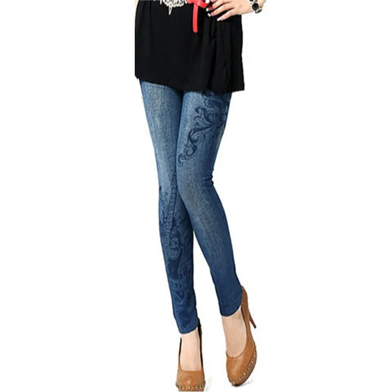 Женские облегающие леггинсы с рисунком летние повседневные брюки-карандаш |