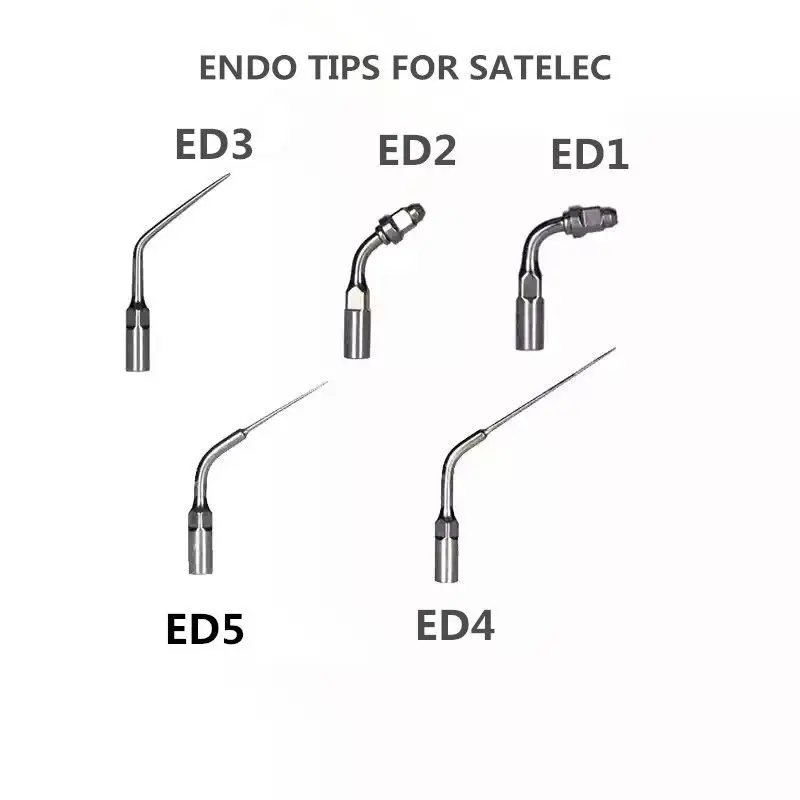 5 шт. эндодонтические стоматологические ультразвуковые наконечники ED1 ED2 ED3 ED4 ED5 для Satelec DTE
