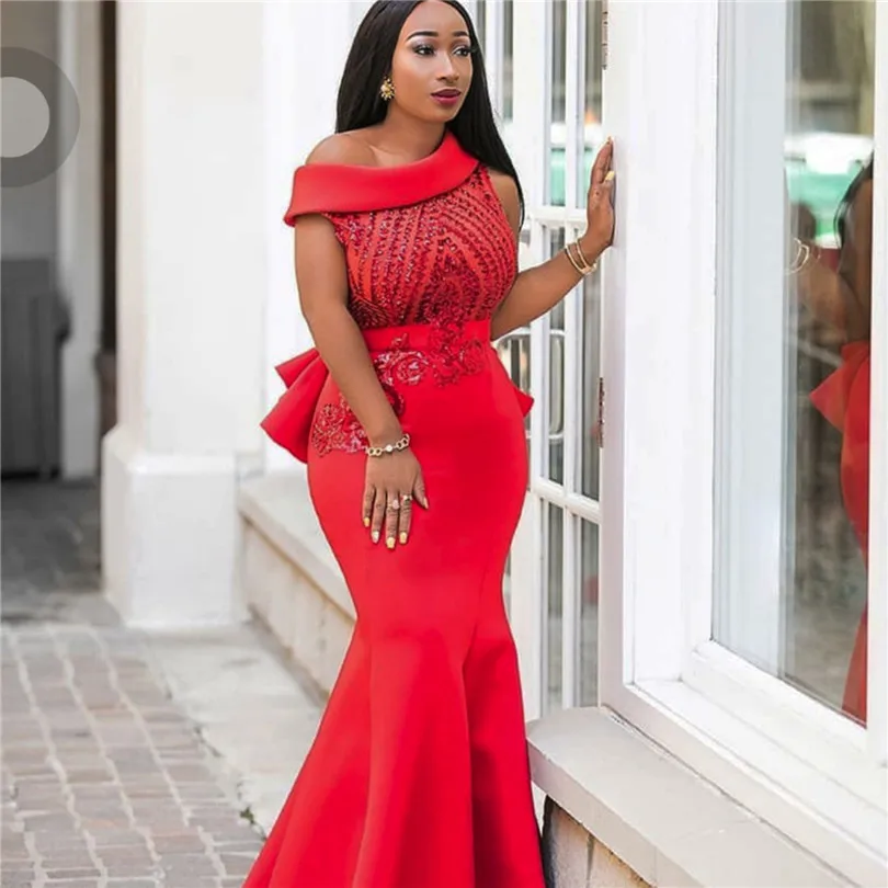 Женское платье макси Русалка ночь блестками праздничная одежда Вечерние красные