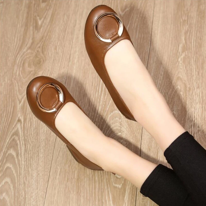 

BEYARNEFashion Genuine Leather Women Flats Shoes Female Casual Flat Women Loafers Moccasin Women's Shoes footwear zapatos mujer