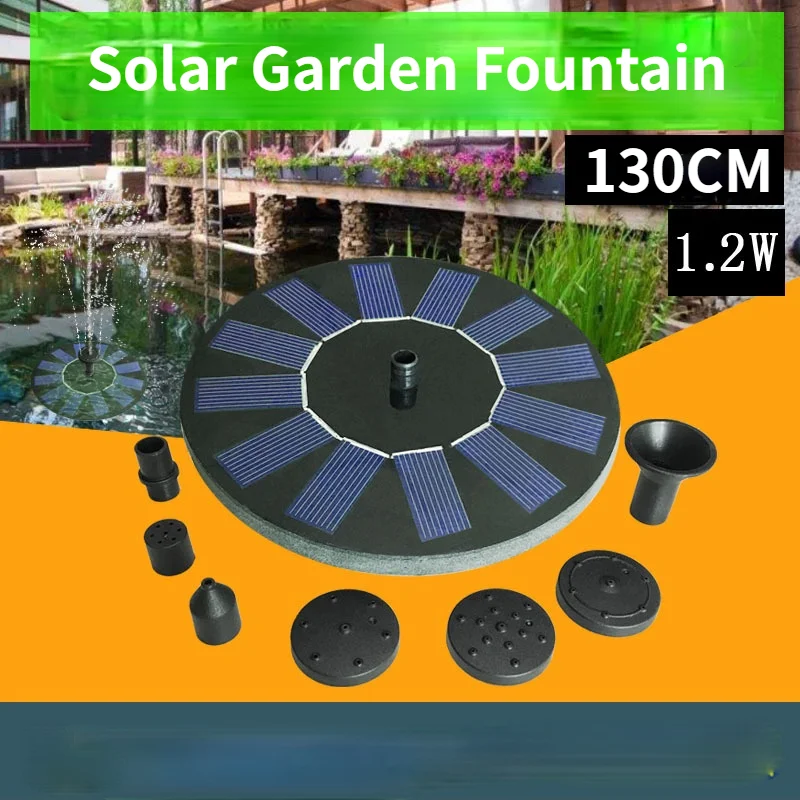 

Diameter 130/160/180mm Min Solar Floating Fountain for Outdoor Bird Bath Garden Water Landscape Pool Pond Waterfall Decoration