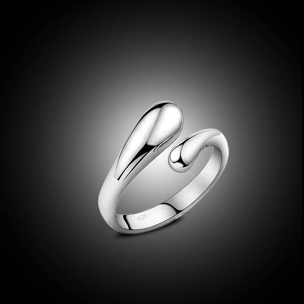 Женские посеребренные Открытые Кольца красивые регулируемые кольца золотого