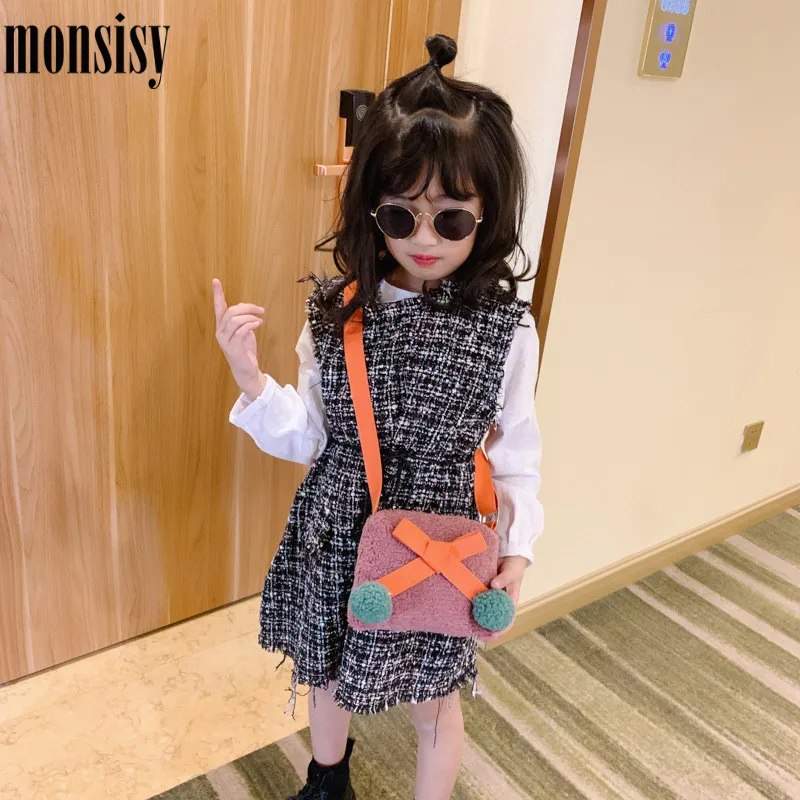 Monsisy зимний кошелек для девочек сумочка Детский миниатюрная сумка монет милый