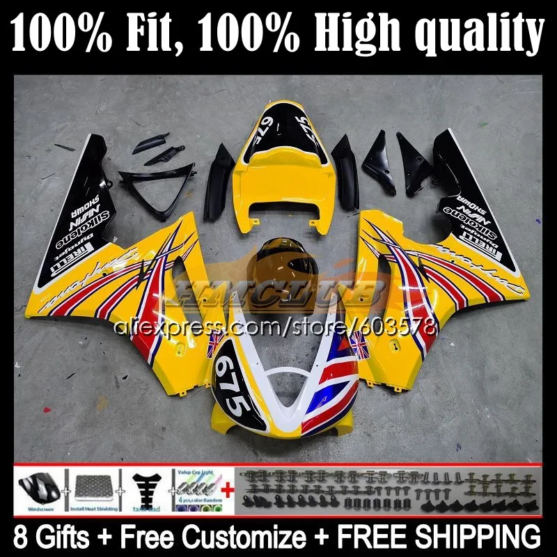 

Injection For Triumph Daytona 675 02 03 04 05 06 07 38CL.108 Daytona 675 2002 2003 2004 2005 2006 2007 2008 Fairings Yellow Blk
