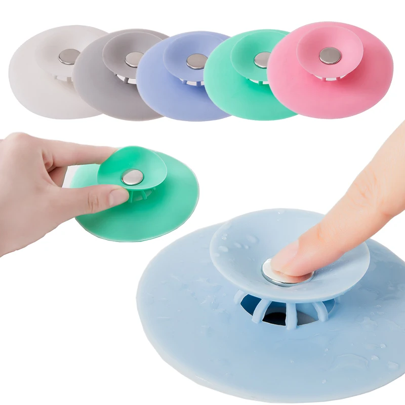 

Shower Drainage Plug - Silicone Bathtub Sink Plug Hair Mesh Bathtub Drainage Filter for Laundry, Kitchen and Bathroom