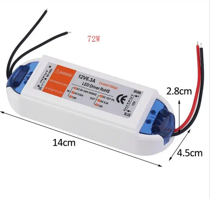 

3 years warranty DC 12V Converter Charger Switching 18W 28W 48W 72W 100W LED Driver Adapter Transformer Power Supply For Strip