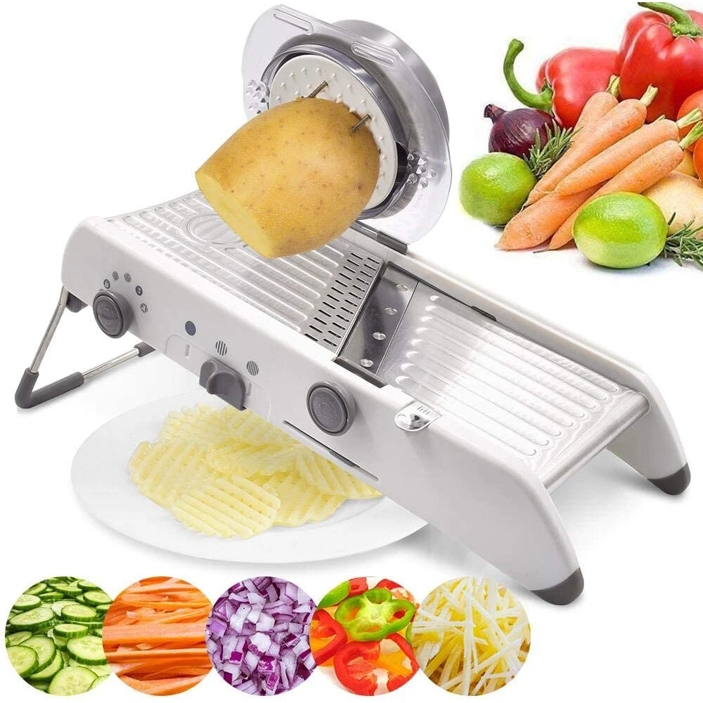 

Инструмент для кухни, овощерезка, ручной нож для овощей, профессиональная Терка с регулируемыми лезвиями из нержавеющей стали 304