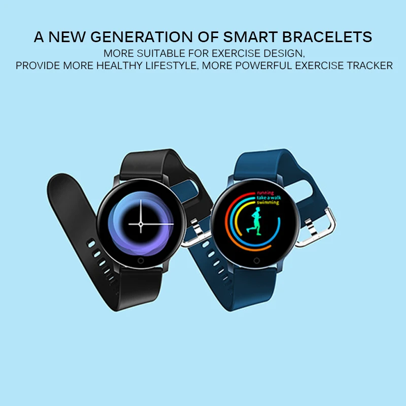 Smart Watch Heart Rate Blood Pressure Monitor Color Screen IP67 Waterproof Unique Strap Design Bluetooth SmartWatch Men | Электроника