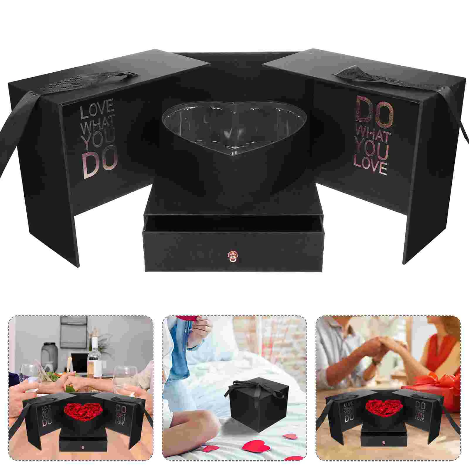 

Подарочная коробка для подарка на День святого Валентина, чехол с цветком розы