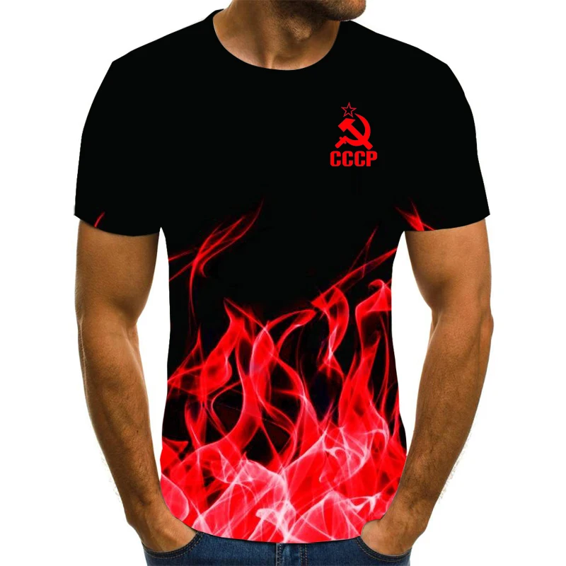 

2021 brand new CCCP brand men's 3D T-shirt short sleeve men's T-shirt short sleeve solid men's loose t-shirt men's top XXS-6XL