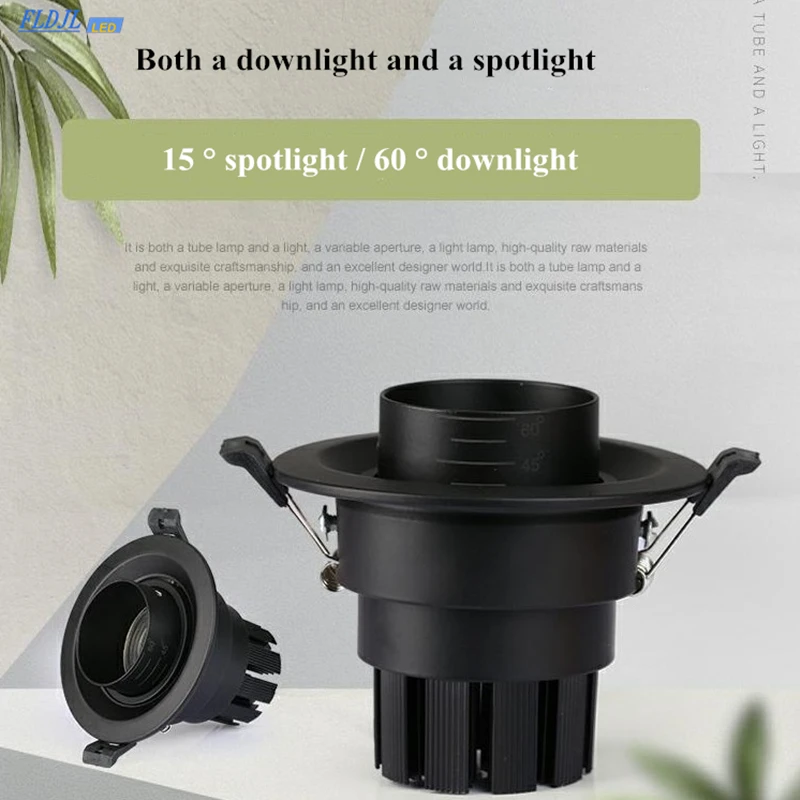 

Dimmable LED Embedded Zoom 15-60 degrees COB Downlights 8w 12w 15w 18w21w24w Ceiling Lamp Spot Lights AC110-220V Indoor lighting