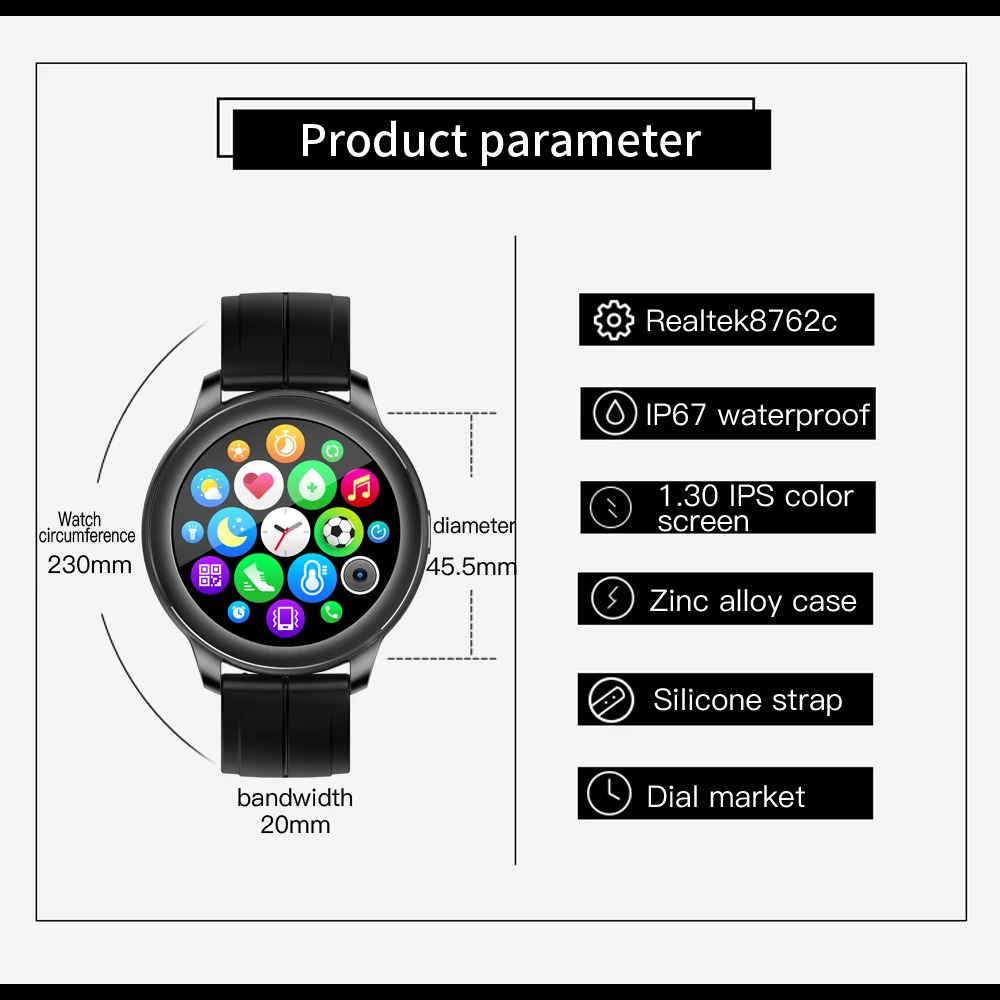 

CF22 Smart Watch Women Bluetooth Call IP68 Waterproof ECG Pressure Heart Rate Fitness Tracker Sports Smartwatch