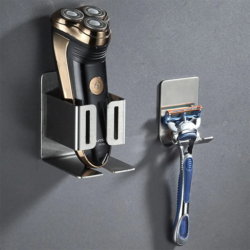 

Электрическая подставка для бритвы, настенный держатель для Мужской бритвы из нержавеющей стали на клейкой основе, стеллаж для хранения, Му...